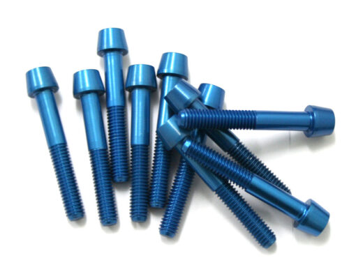 TORNILLOS ALU7075T6 M6X30 AZUL ANODIZADO  10UNI