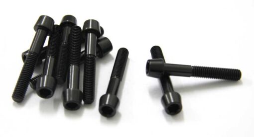 TORNILLOS ALU7075T6 M6X40 NEGRO ANODIZADO  10UNI