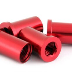 TUERCA ALU 1-2 PLATOS Y PROT  PLATOS ROJO 4uds