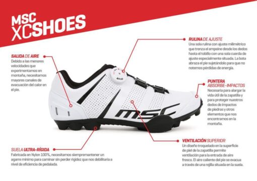 ZAPATILLAS MSC XC SHOES 44 BLANCAS